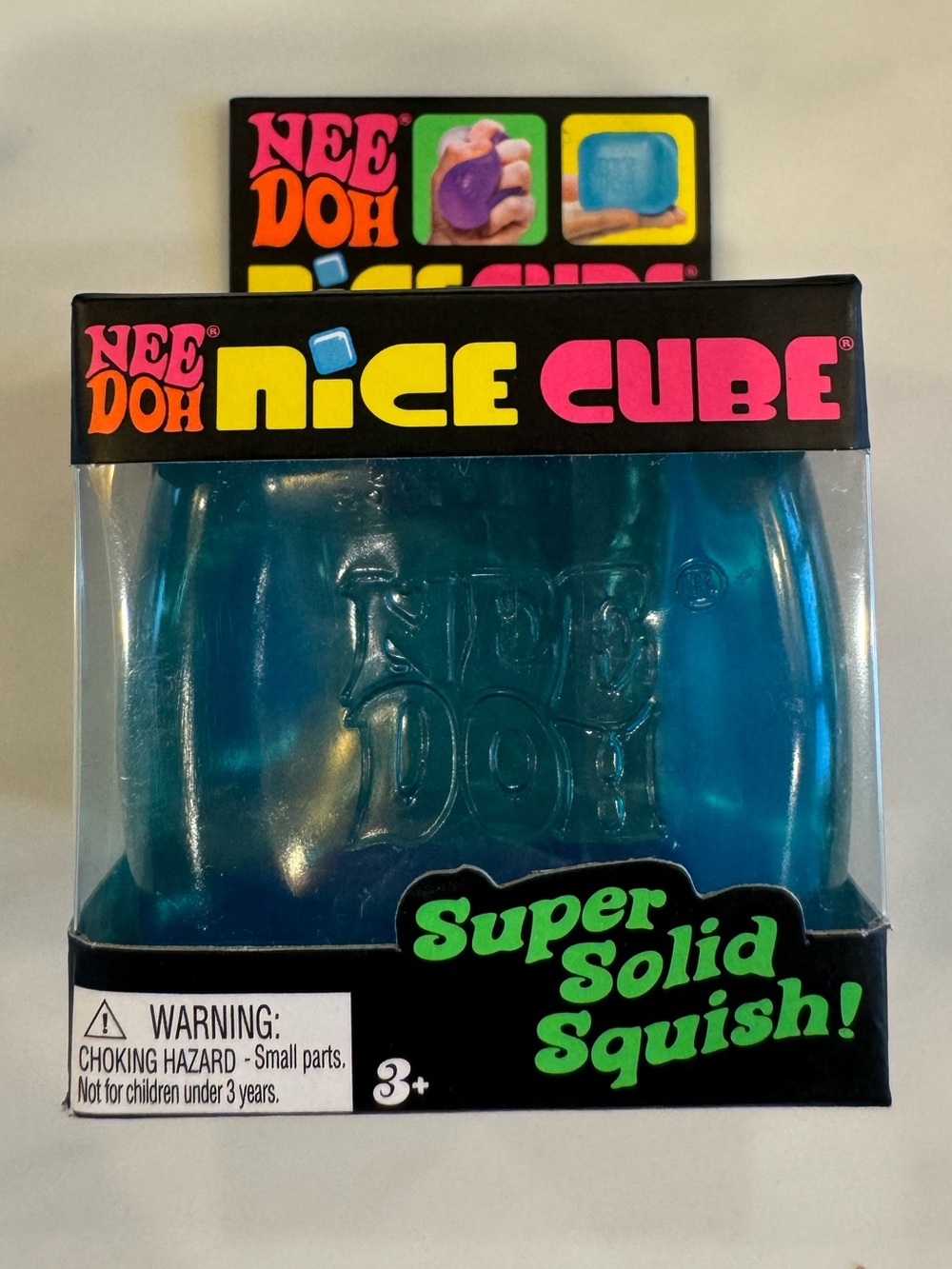 NeeDoh Nice Cube Super Solid Squish - Blue